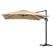 Darrahopens Home & Garden > Shading > Umbrellas & Sunshades Instahut Outdoor Umbrella 3m Left-right Tilting Cantilever Patio Parasol Beige In Australia - Darrahopens