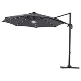 Darrahopens Home & Garden > Shading > Umbrellas & Sunshades Instahut Outdoor Umbrella 3m Solar LED Offset Cantilever Patio Parasol Charcoal In Australia - Darrahopens