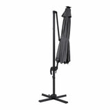 Darrahopens Home & Garden > Shading > Umbrellas & Sunshades Instahut Outdoor Umbrella 3m Solar LED Offset Cantilever Patio Parasol Charcoal In Australia - Darrahopens