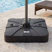 Darrahopens Home & Garden > Shading > Umbrellas & Sunshades Instahut Outdoor Umbrella Base 2 Fillable 60kg Cantilever Umbrella Base with Wheels 84cm In Australia - Darrahopens