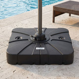 Darrahopens Home & Garden > Shading > Umbrellas & Sunshades Instahut Outdoor Umbrella Base 2 Fillable 60kg Cantilever Umbrella Base with Wheels 84cm In Australia - Darrahopens