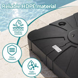 Darrahopens Home & Garden > Shading > Umbrellas & Sunshades Instahut Outdoor Umbrella Base 2 Fillable 60kg Cantilever Umbrella Base with Wheels 84cm In Australia - Darrahopens