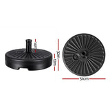 Darrahopens Home & Garden > Shading > Umbrellas & Sunshades Instahut Outdoor Umbrella Base Weight Round Plastic Pole Holder 30-48mm Beach
