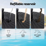 Darrahopens Home & Garden > Shading > Umbrellas & Sunshades Instahut Outdoor Umbrella Base Weight Round Plastic Pole Holder 30-48mm Beach