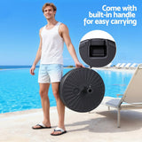Darrahopens Home & Garden > Shading > Umbrellas & Sunshades Instahut Outdoor Umbrella Base Weight Round Plastic Pole Holder 30-48mm Beach