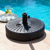 Darrahopens Home & Garden > Shading > Umbrellas & Sunshades Instahut Outdoor Umbrella Base Weight Round Plastic Pole Holder 30-48mm Beach