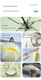 Darrahopens Home & Garden > Shading > Umbrellas & Sunshades Mini Pocket Umbrella with Matching Crossbody Bag - UV Protection, 6-Rib Windproof Design(Orange)