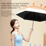 Darrahopens Home & Garden > Shading > Umbrellas & Sunshades Mint green Compact Mini Travel Umbrella UPF50+ UV Protection Waterproof 6-Fold Flat Design Lightweight Sun & Rain Parasol for Handbag