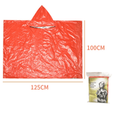 Darrahopens Home & Garden > Shading > Umbrellas & Sunshades Outdoor Emergency Waterproof Insulated Raincoat, Portable Folding Camping and Hiking Cold-Weather Raincoat – Orange