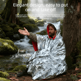 Darrahopens Home & Garden > Shading > Umbrellas & Sunshades Outdoor Emergency Waterproof Insulated Raincoat, Portable Folding Camping and Hiking Cold-Weather Raincoat – Orange