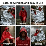Darrahopens Home & Garden > Shading > Umbrellas & Sunshades Outdoor Emergency Waterproof Insulated Raincoat, Portable Folding Camping and Hiking Cold-Weather Raincoat – Orange
