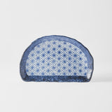 Darrahopens Home & Garden > Shading > Umbrellas & Sunshades Plate Tempura 21cm Indigo Blue Starburst Design