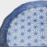 Darrahopens Home & Garden > Shading > Umbrellas & Sunshades Plate Tempura 21cm Indigo Blue Starburst Design