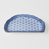 Darrahopens Home & Garden > Shading > Umbrellas & Sunshades Plate Tempura 21cm Indigo Blue Starburst Design