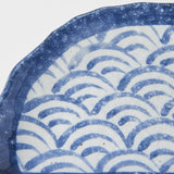 Darrahopens Home & Garden > Shading > Umbrellas & Sunshades Plate Tempura 21cm Indigo Blue Wave Design