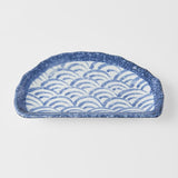 Darrahopens Home & Garden > Shading > Umbrellas & Sunshades Plate Tempura 21cm Indigo Blue Wave Design