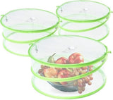 Darrahopens Home & Garden > Shading > Umbrellas & Sunshades Pop-Up Food Umbrellas with Fine Mesh - Foldable Bottomless Insect Screen - Ideal for Home and Camping - Green 3-Pack