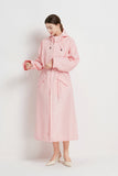 Darrahopens Home & Garden > Shading > Umbrellas & Sunshades Size XL Pink Women's Chic Lightweight Waterproof Raincoat - Long Hooded Packable Rain Jacket with Pouch