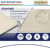 Darrahopens Home & Garden > Shading Waterproof Shade Sail Awning Cloth Rectangle Triangle Square Sand Sun Canopy AU