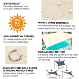 Darrahopens Home & Garden > Shading Waterproof Shade Sail Awning Cloth Rectangle Triangle Square Sand Sun Canopy AU