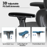 Darrahopens Home & Garden > Solar Panels Ergonomic Mesh Home & Office Chair 3D Adjustable Armrest Seat High Back Desk Computer Chair