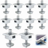 10 Pack Solar Panel Bracket, Aluminum T Shaped Center Terminals for PV Roof Mounting