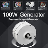 Darrahopens Home & Garden > Solar Panels > Portable Solar Panels 100W 12V/24V Permanent Magnet Generator, 3 Phase Gearless Alternator 600 RPM with 100A 1600V Rectifier, DIY Wind Turbine & Hydro Generator for Off-Grid Renewable Energy, 24V (White) In Australia - Darrahopens