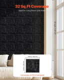 Darrahopens Home & Garden > Solar Panels > Portable Solar Panels VEVOR 3D Wall Panels, 33-Pack 30 x 30 cm PVC Modern Art Minimalist Diamond Tiles, 2.97 m² Coverage Accent Wall Panel, Interior Home Decor for Ceiling, Bedroom, Living Room, Gaming Room, Matte Black