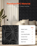 Darrahopens Home & Garden > Solar Panels > Portable Solar Panels VEVOR 3D Wall Panels, 33-Pack 30 x 30 cm PVC Modern Art Minimalist Diamond Tiles, 2.97 m² Coverage Accent Wall Panel, Interior Home Decor for Ceiling, Bedroom, Living Room, Gaming Room, Matte Black