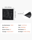 Darrahopens Home & Garden > Solar Panels > Portable Solar Panels VEVOR 3D Wall Panels, 33-Pack 30 x 30 cm PVC Modern Art Minimalist Diamond Tiles, 2.97 m² Coverage Accent Wall Panel, Interior Home Decor for Ceiling, Bedroom, Living Room, Gaming Room, Matte Black