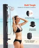 Darrahopens Home & Garden > Solar Panels > Portable Solar Panels VEVOR 40L Solar Heated Shower, 205cm Showerhead Height Outdoor Shower, with Handheld & Foot Faucet, Hot & Cold Water Adjustment, Freestanding for Backyard Poolside Beach Pool, Black