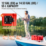 Darrahopens Home & Garden > Solar Panels > Portable Solar Panels VEVOR Boat Fuel Tank Portable Marine Outboard Gas Tank 12 Gal/55L with Hose