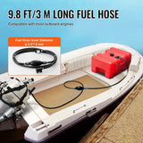 Darrahopens Home & Garden > Solar Panels > Portable Solar Panels VEVOR Boat Fuel Tank Portable Marine Outboard Gas Tank 12 Gal/55L with Hose