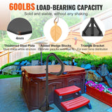 Darrahopens Home & Garden > Solar Panels > Portable Solar Panels VEVOR Hot Tub Handrail, 360 Rotatable Spa Side Handrail with 48"-63" Adjustable Height, Rust-proof Aluminum Spa Step Hot Tub Hand Rail with Slide-Under Mount Base for Indoor & Outdoor, 600LBS Capacity
