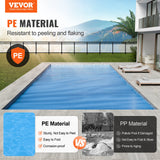 Darrahopens Home & Garden > Solar Panels > Portable Solar Panels VEVOR Solar Pool Cover, 24 x 12 ft Rectangle Solar Blanket for Pools, Inground Above Ground Swimming Pool Solar Cover, 12 mil Solar Covers Blue