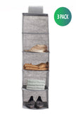 Darrahopens Home & Garden > Storage 3 Pack 5-Tier Shelf Hanging Closet Organizer and Storage for Clothes (Grey)