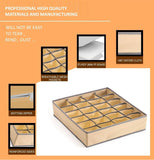 Darrahopens Home & Garden > Storage 4 Pack - 2 x Fabric Drawer Organizer and 2 x Storage for Clothes (Beige)