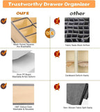 Darrahopens Home & Garden > Storage 4 Pack - 2 x Fabric Drawer Organizer and 2 x Storage for Clothes (Beige)