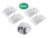 Darrahopens Home & Garden > Storage 4 Pack Stainless Steel Adjustable 5 in 1 Pants Hangers Non-Slip Space Saving for Home Storage