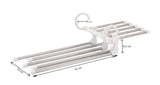 Darrahopens Home & Garden > Storage 4 Pack Stainless Steel Adjustable 5 in 1 Pants Hangers Non-Slip Space Saving for Home Storage