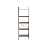 Darrahopens Home & Garden > Storage 5 Tiers A-shaped Ladder Storage Shelf, Rustic, Brown