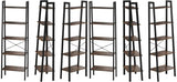 Darrahopens Home & Garden > Storage 5 Tiers A-shaped Ladder Storage Shelf, Rustic, Brown