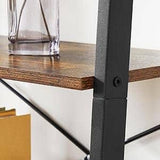 Darrahopens Home & Garden > Storage 5 Tiers A-shaped Ladder Storage Shelf, Rustic, Brown