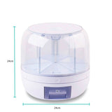 Darrahopens Home & Garden > Storage 6 Grid Rotating Food Grain Dispenser 3Kg - Compartment Storage Container
