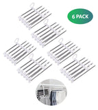 Darrahopens Home & Garden > Storage 6 Pack Stainless Steel Adjustable 5 in 1 Pants Hangers Non-Slip Space Saving for Home Storage