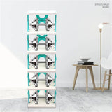 Darrahopens Home & Garden > Storage A+Living Folding Shoe Rack Household Doorway Balcony Simple Perforate 3 Layer Shoe Rack