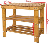 Darrahopens Home & Garden > Storage Bamboo Shoe Bench Rack Storage with shelves