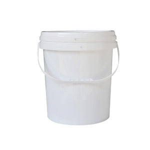 Darrahopens Home & Garden > Storage Bulk 10x 10L Plastic Buckets + Lids - Empty White With Handle - Large Food Pail
