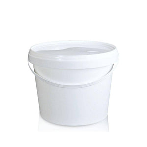 Darrahopens Home & Garden > Storage Bulk 10x 2L Plastic Buckets + Lids - Empty White With Handle - Small Food Pail