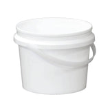 Darrahopens Home & Garden > Storage Bulk 10x 2L Plastic Buckets + Lids - Empty White With Handle - Small Food Pail